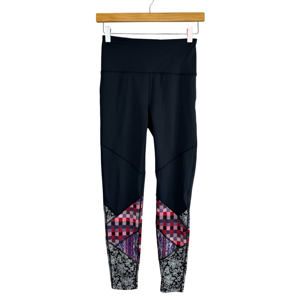 Free People Movement Daredevil Leggings Print Mix Black Size S
